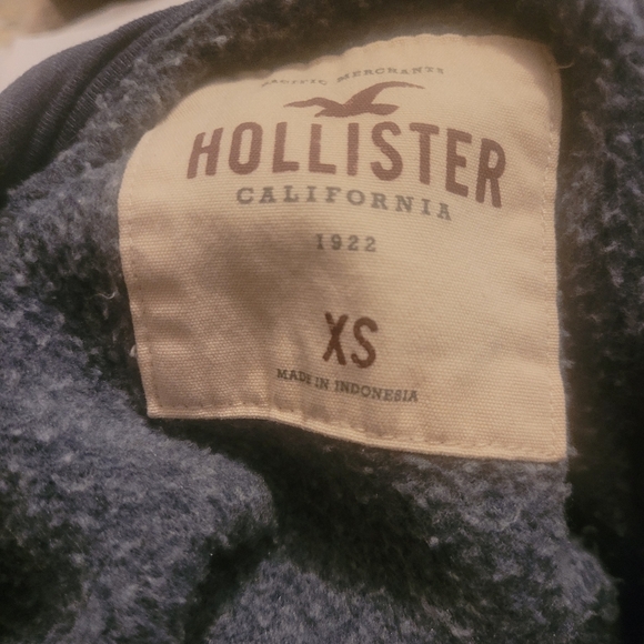 Hollister Navy Blue Pullover Logo Front Hoodie XS - Picture 6 of 6